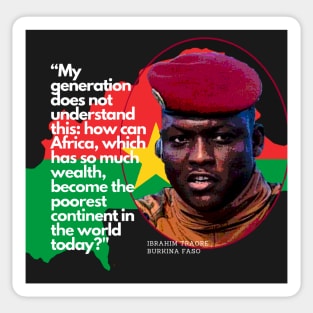 Ibrahim Traoré of Burkina Faso - Quote Sticker